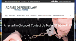 Desktop Screenshot of adamsdefenselaw.com