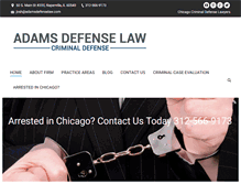 Tablet Screenshot of adamsdefenselaw.com